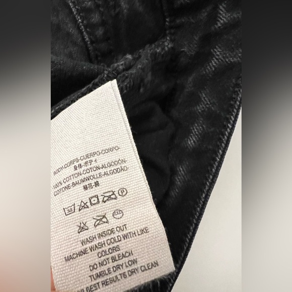 Free People x Sandrine Rose Super Flare denim jeans pants black 29 - Picture 7 of 10